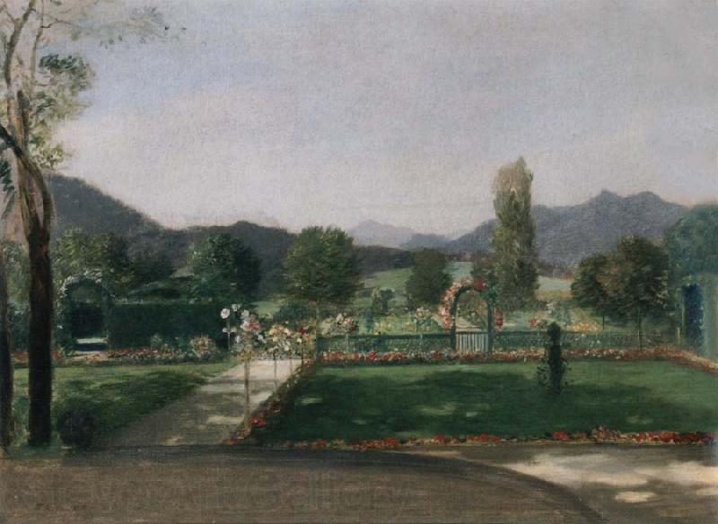 Friedrich August von Kaulabch Garden in Ohlstadt France oil painting art